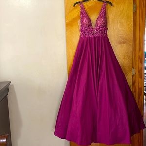 Morilee Madeline Gardner purple ball gown size 4